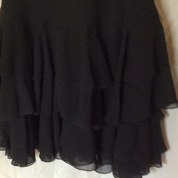 Vintage GEORGIOU Studios Silk Ruffle Dress US 8 - Picture 3 of 5